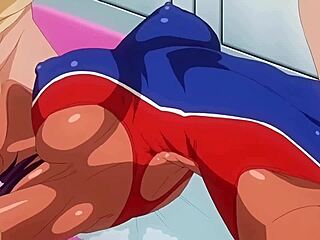 Cheeky anime teen's anal tease