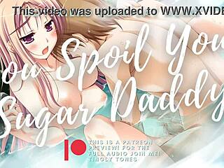 the sugar baby teases daddy with asmr boyfriend roleplay