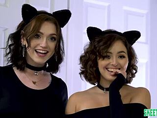Stepsiblings Gracie And Leana Seduce Stepbro
