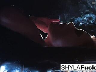 Shyla Stylez’s Smoking Fetish Solo Display