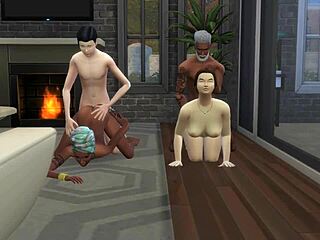 wild 3d interracial cartoon thrill
