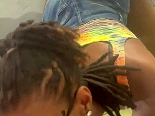 Ebony Worker’s Naughty Chair Moment