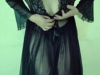 Pretty Shemale’s Solo Fuck In Lingerie Display