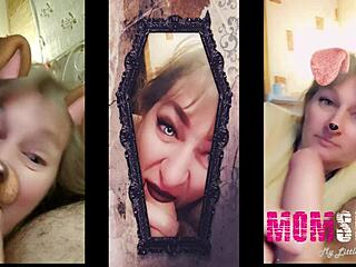 blonde mommy teases with slutty moves