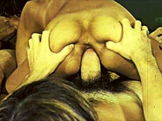 Heartfelt reunion in vintage threesome pornography