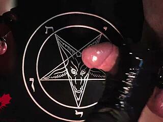 Latex Gloves Handjob For Baphomet’s Tribute