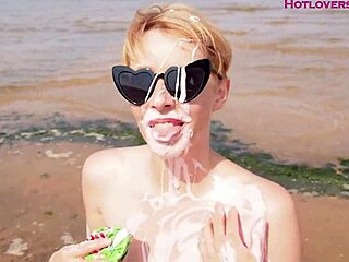 Milf unveils oral tricks by shore