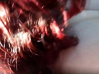 redhead teen's wild car thrill
