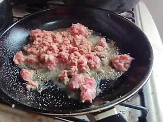 Colombian Stepmom's Tempting Kitchen Tease Video