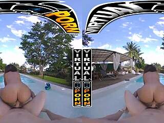 Skyla Sun’s outdoor pool fuck in POV VR