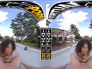 Skyla Sun’s outdoor pool fuck in POV VR