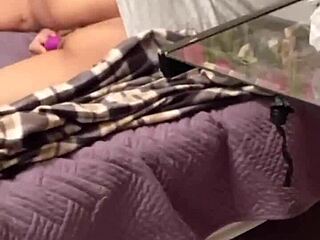 Spying Her Quiet Toy Tease at Home