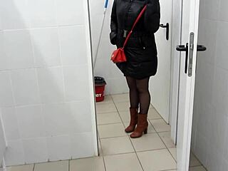 Public toilet action with MILF