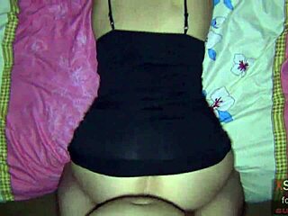 Submissive teen in dress bent over roughly