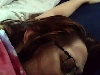 Husband Fingers Nerdy Wife’s Tight Pussy And Ass