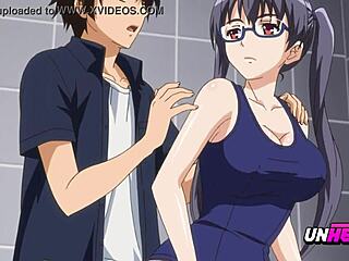 Hentai couple’s daring public creampie fuck