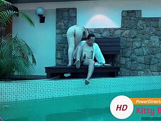 Blonde Wife’s Ruthless Poolside Ass Fuck