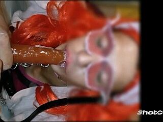 Sissy mariona itzel lunática sucking huge dildos hard