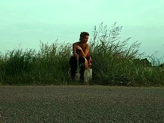 shaved teen fucked hard by roadside