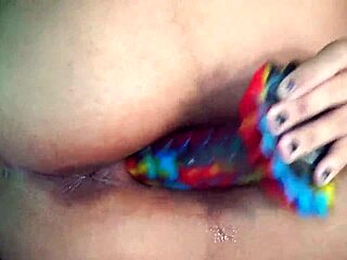 Latina drilled by alien dildo in wild test