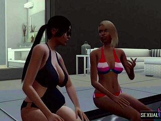 Inviting neighbor to pool for toy play