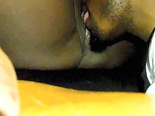 Hidden Cam Ebony Milf Dominates Pussy Lick Challenge