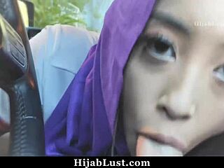 Hijab Teen Rides Boyfriend’s Huge Cock Hard