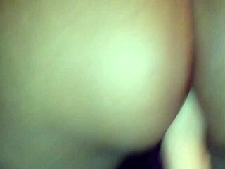Big booty Latina takes 12-inch dildo in doggystyle pounding