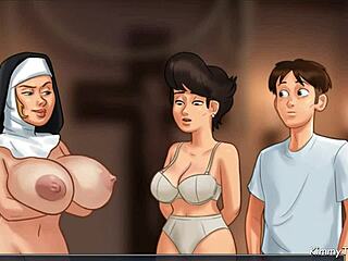 Sultry MILFs' Forbidden Church Play