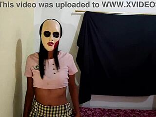 Brunette Student Skips Class For Halloween Fuck