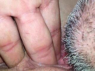 Daring to lick my wife's tight sweet pussy