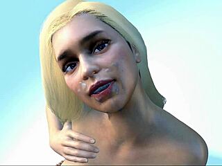emilia clarke’s face dripping with cum fantasy