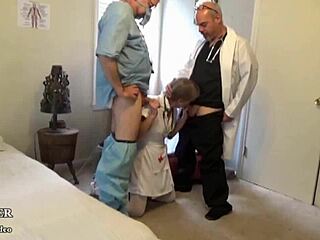 Nurse Takes Double Anal From Two Doctors
