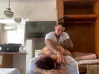 I made Jane Moscovis cum during massage