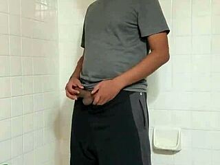 aching for his solo big cock display