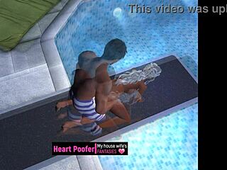 Cartoon Babe Nailed At Public Pool Board