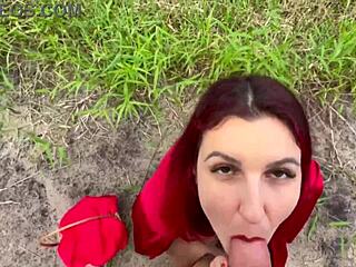 little red riding hood ventures into the forest to find the big bad wolf on halloween