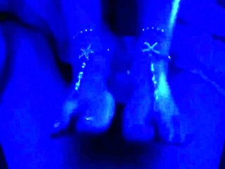 Wife’s Fierce Footjob While Hubby’s Away