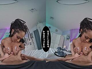 Cali Sweets’ big tits vr titty fuck ride