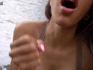 Teen Moaning In Panties At Park