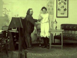 Vintage Hairy Pussy Tease from Steam Era