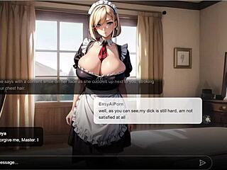 Blonde maid obeys erotic commands
