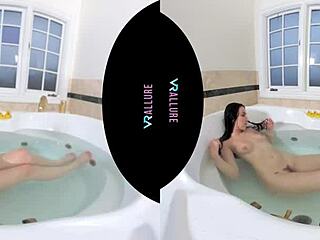 what’s jade baker doing in that steamy vrallure bath?