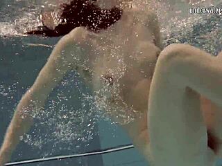 petite teen's underwater pool allure