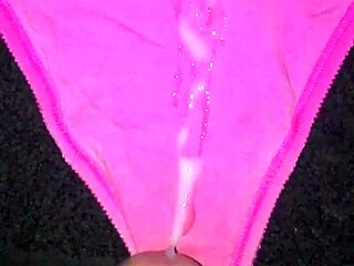 Slow Motion Cumshot Landing On Thong