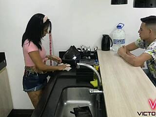 young maid teasing my thick rod