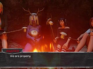 Anime Teen’s Petite Tease in Mist Game