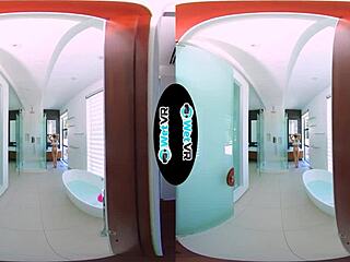 WetVR Creeper Fills Step Sister In VR Bath