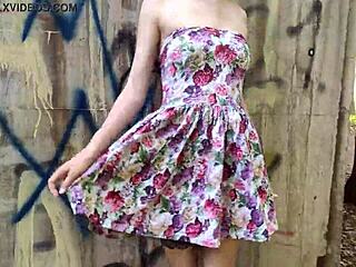 What’s Hidden in This Beauty’s Public Blowjob Dress?