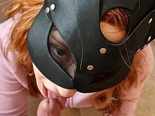 naughty redhead banged in kitchen by neighbor’s window